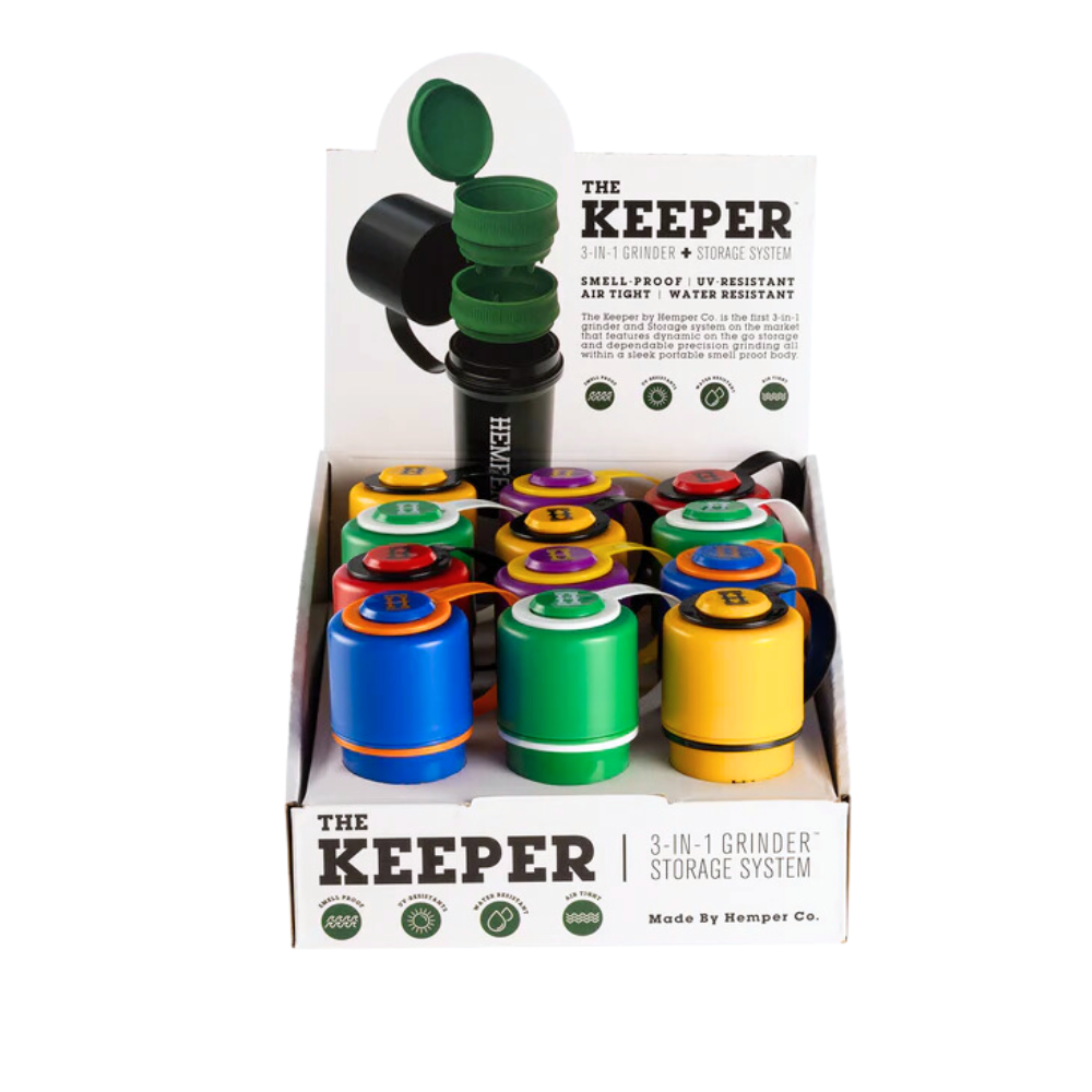 Hemper - The Keeper Standard V2 Two Tone 3-in-1 Grinder + Storage Container Display - 12ct