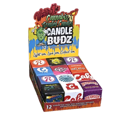 [CANDLE BUDZ 12] Candle Budz Cannabis Scented Candles (1oz) - 12ct