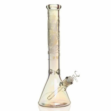 16" Vintage Chrome Glass Bong