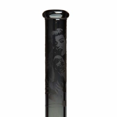16" Vintage Chrome Glass Bong