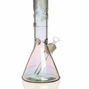 16" Vintage Chrome Glass Bong