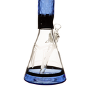 18" Titan Glass Red Indian Skull Bong Blue