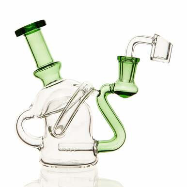 6" Axis Glass Recycler Rig With Banger
