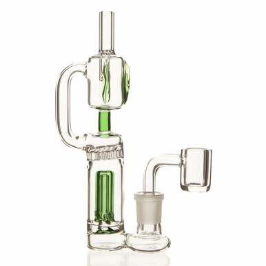 6" Twin Dab Rig with Flat Top With Banger