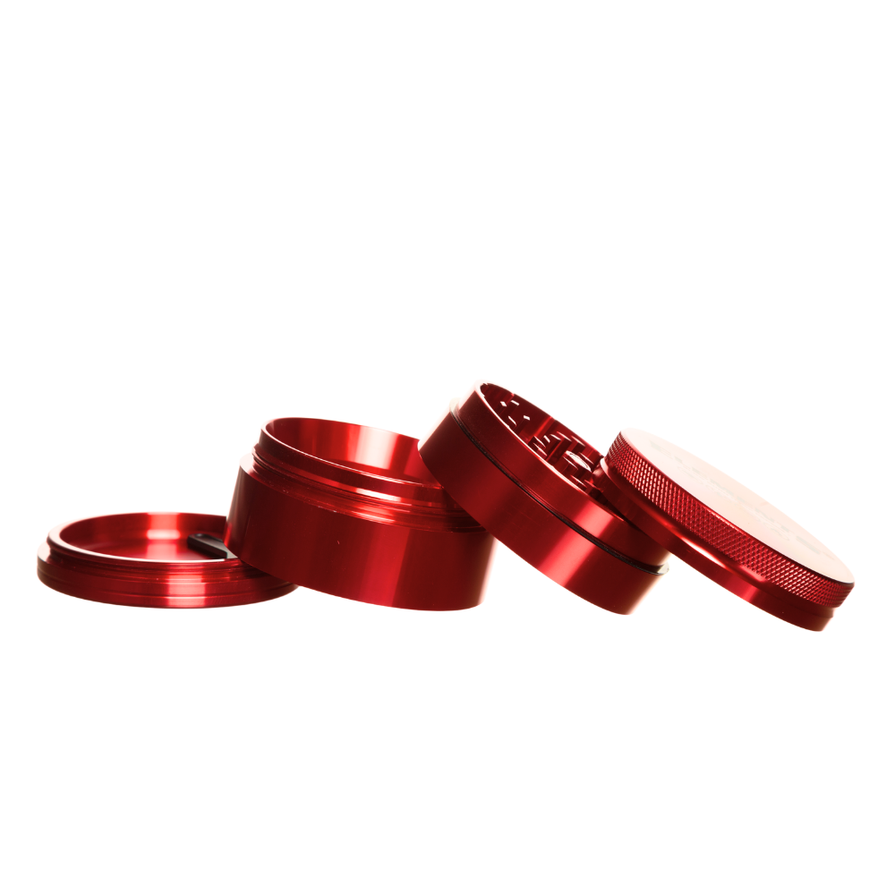 Elements 63mm 4pc Red Aluminium Grinder  - Medium