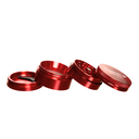 Elements 63mm 4pc Red Aluminium Grinder  - Small