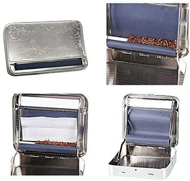 110mm Metal Automatic Cigarette Roller Box - 6ct