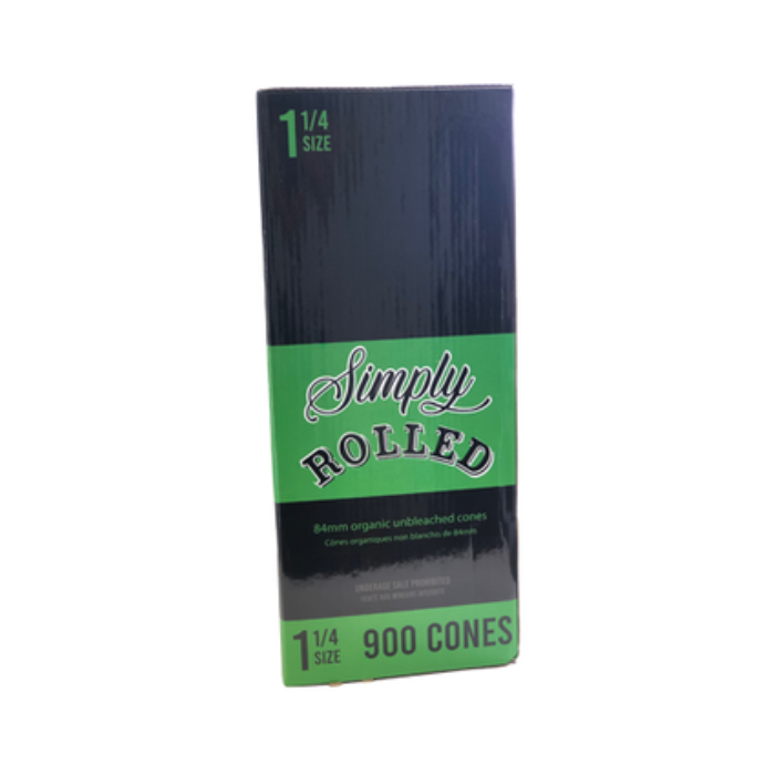 Simply Rolled Pre-Rolled 1 1/4 Size Cones - 900ct