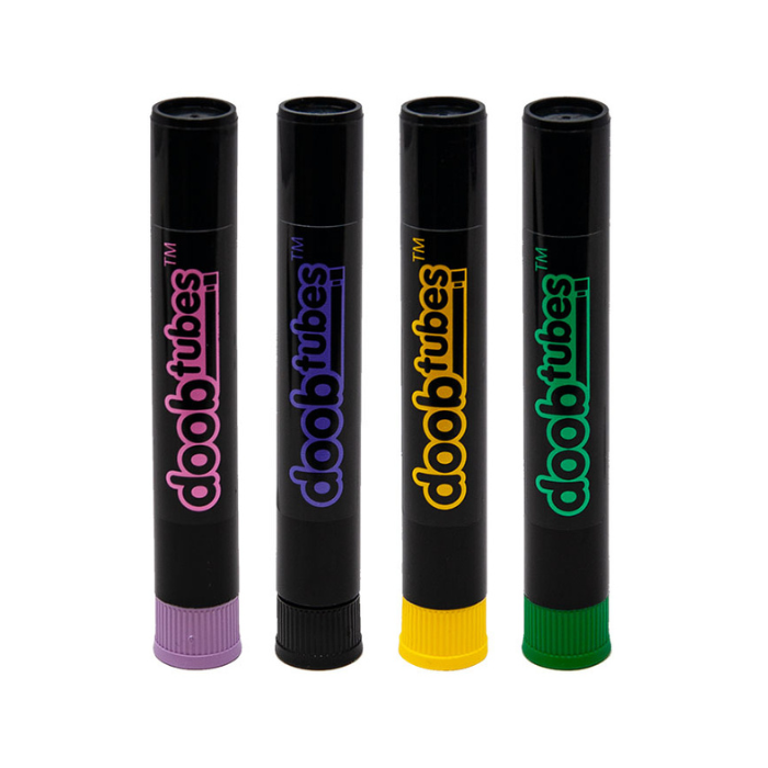 Doob Tubes Black With Color Logo Large- 25ct