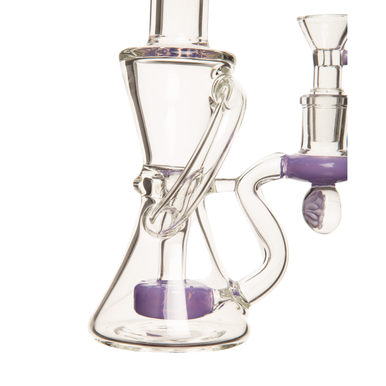 8" 5mm Hour Glass w/ Disc Percolator Rig