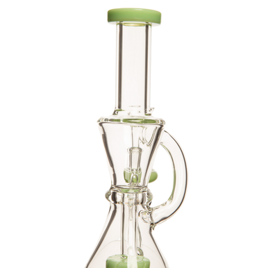 8" 5mm Hour Glass w/ Disc Percolator Rig