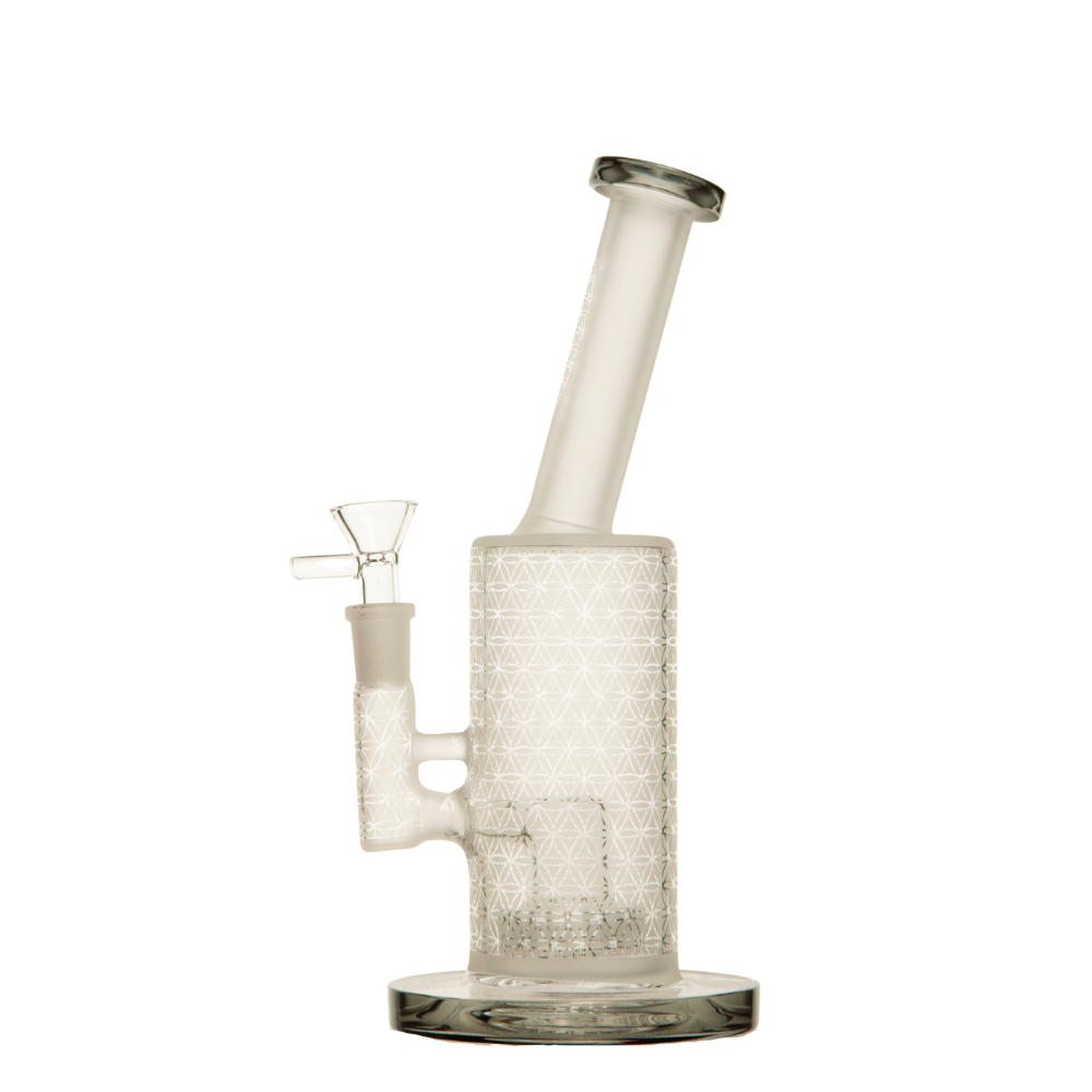 10” Frosted Pump Bong w/ Ring Percolator