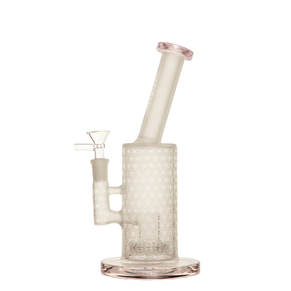 10” Frosted Pump Bong w/ Ring Percolator