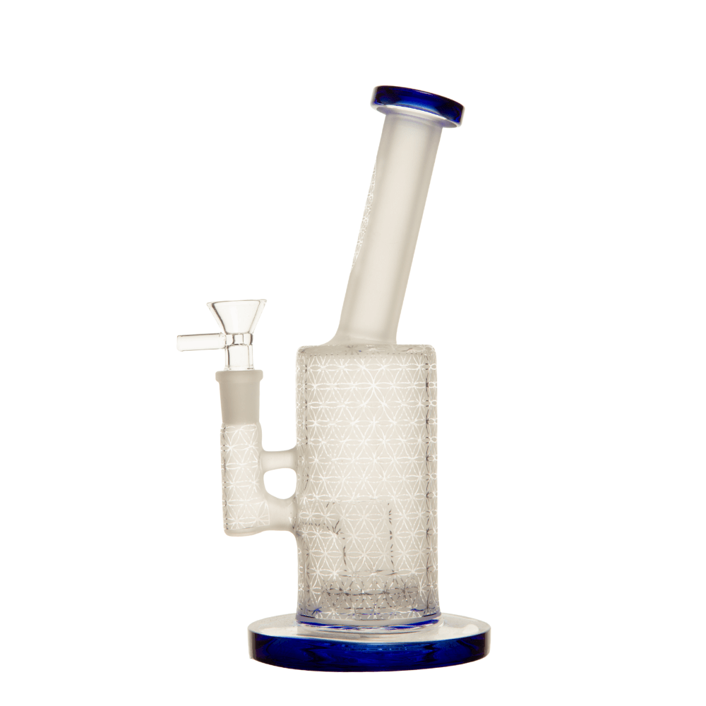 10” Frosted Pump Bong w/ Ring Percolator