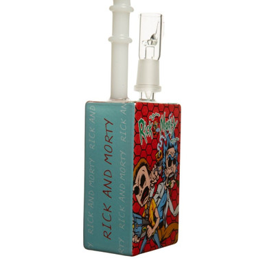 8" Square Cartoon Glow in the Dark Glass Rig