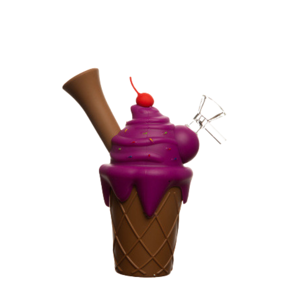 6" Ice Cream Cone Silicone Bong