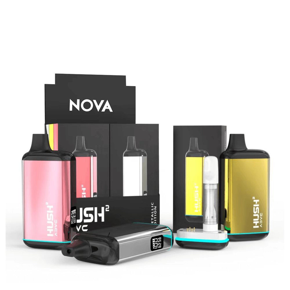 New Nova Hush 2 Advc Metallic 510 Thread Battery Vape - 6ct
