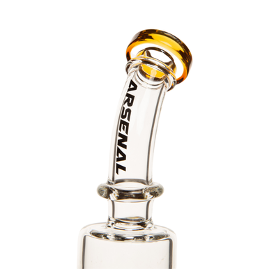 10" Arsenal Long Cylindrical Clear Glass Rig