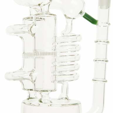 12" Crazy Scientist Spiral Glass Percolator Bong