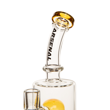 10" Arsenal Long Cylindrical Clear Glass Rig