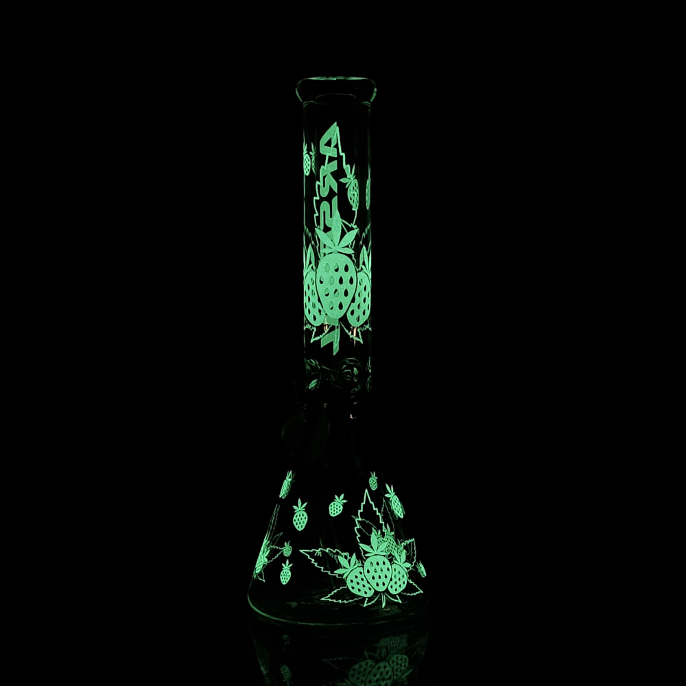 16” 9mm Arsenal Glow In The Dark Glass Bong