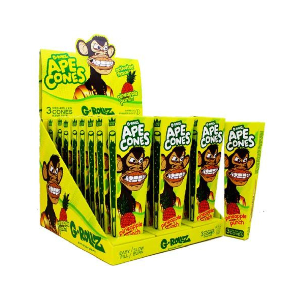 G-Rollz Ape King Size 3 Pre Rolled Cones - 24ct