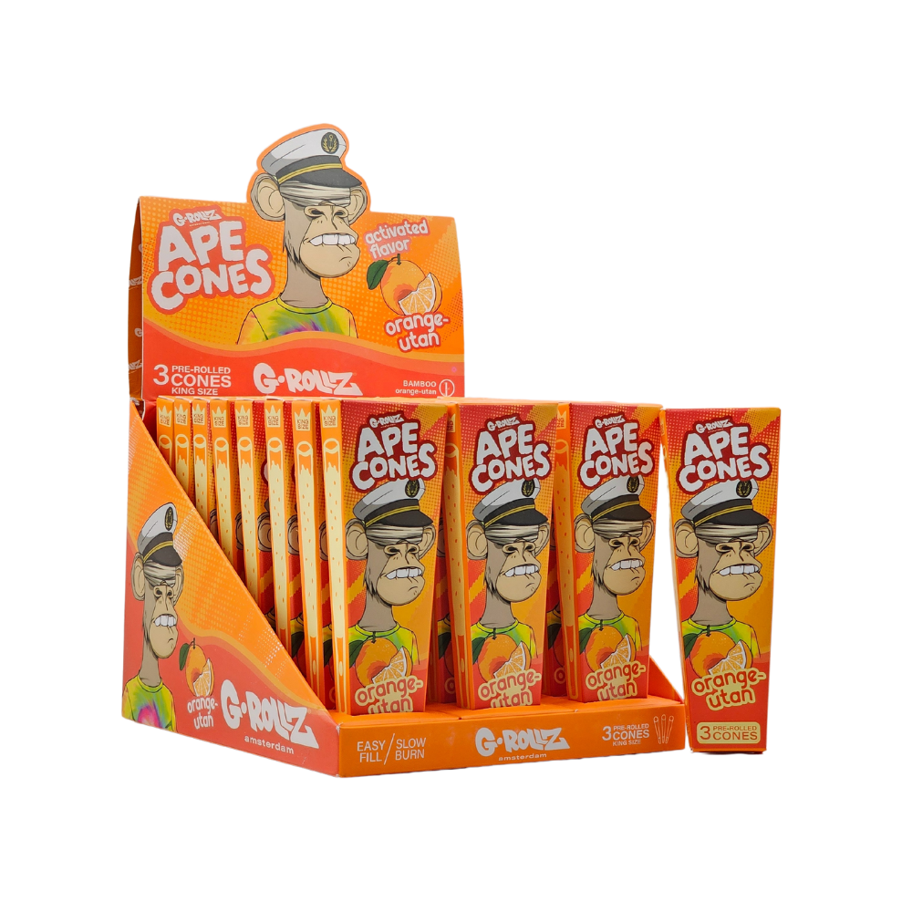 G-Rollz Ape King Size 3 Pre Rolled Cones - 24ct