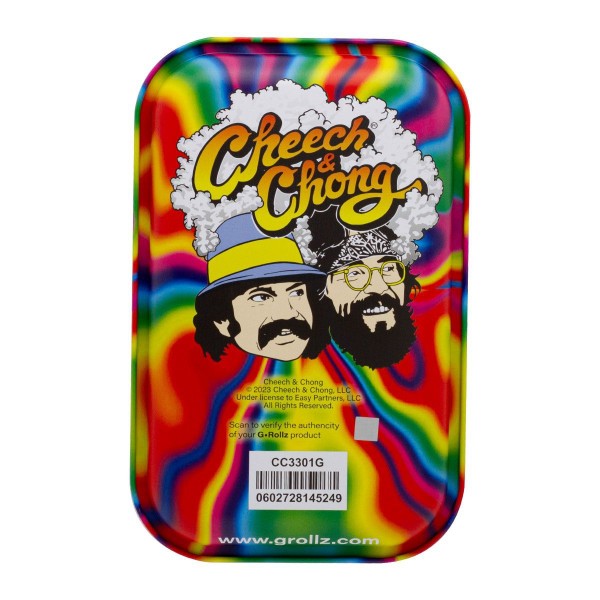 G Rollz Cheech & Chong Trippy Metal Rolling Tray - Medium