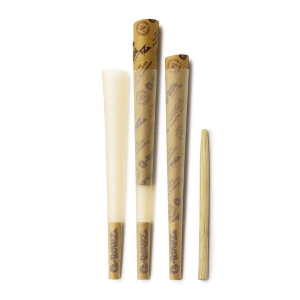 G-Rollz Banksy Graffiti "Flower Thrower" Unbleached  King Size Cones - 20ct