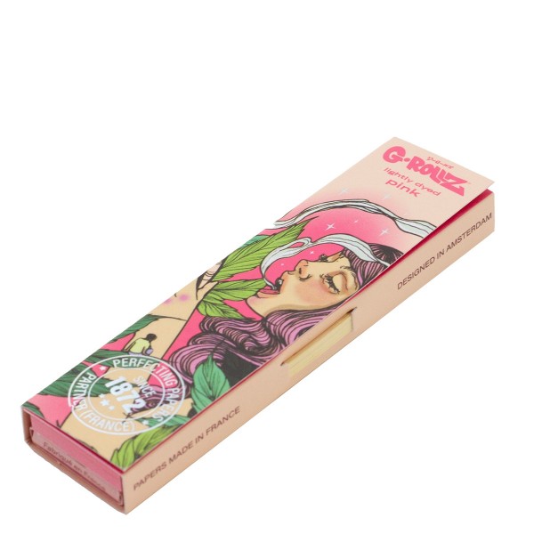 G-Rollz Collector 'Colossal Dream' Pink 11/4 Rolling Papers+Tips - 24ct