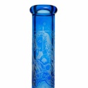 14" 7mm Deck Sandblasted Chrome Glass Bong