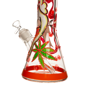 14" 7mm Etched Creatures Glass Bong