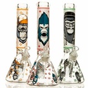 14" 7mm Monkey Glow in the Dark Beaker Bong