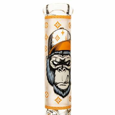14" 7mm Monkey Glow in the Dark Beaker Bong