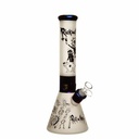 14" 7mm Nerd Sandblasted Chrome Glass Bong