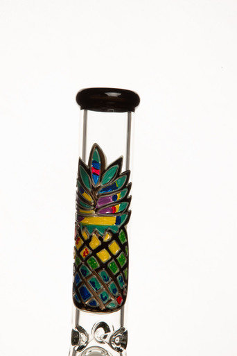 14" 7mm Pineapple Pastel Glass Bong