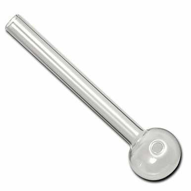 4″ Clear Glass Oil Pipe - 10ct