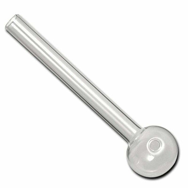 6″ Clear Glass Oil Pipe - 10ct