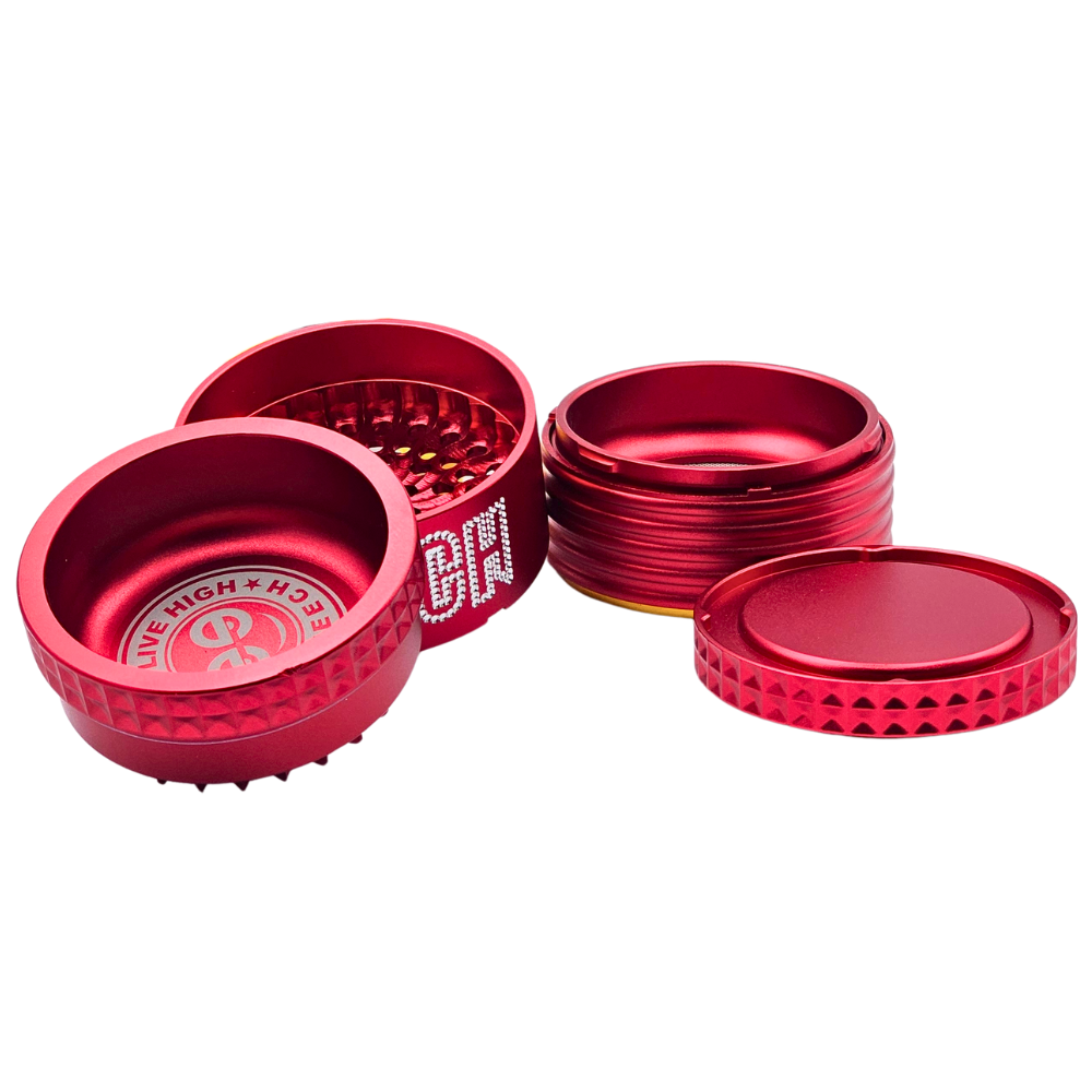 Cheech 63mm 4pc Quick Release Grinder with Ash Tray