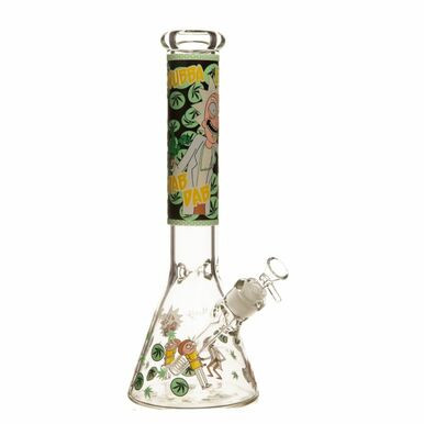 14" 7mm Trippy Scientist Glow in the Dark Glass Beaker