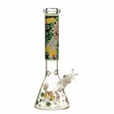 14" 7mm Trippy Scientist Glow in the Dark Glass Beaker