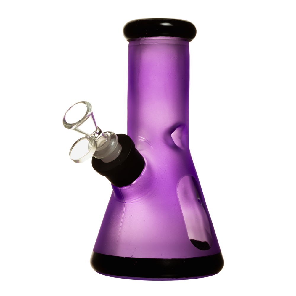 8" 7mm Frosted Glass Bong w/ Gift Box