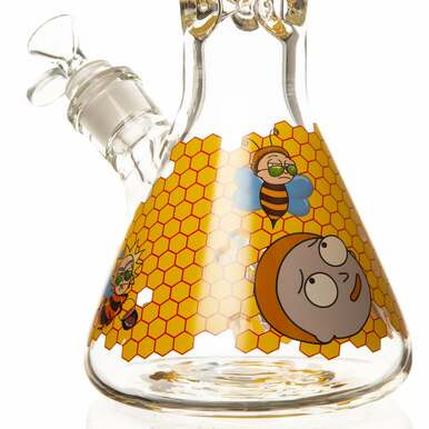 14" 9mm Honey Dazed Glass Bong