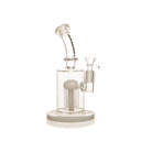 10" Cylindrical Clear Glass Percolator Rig
