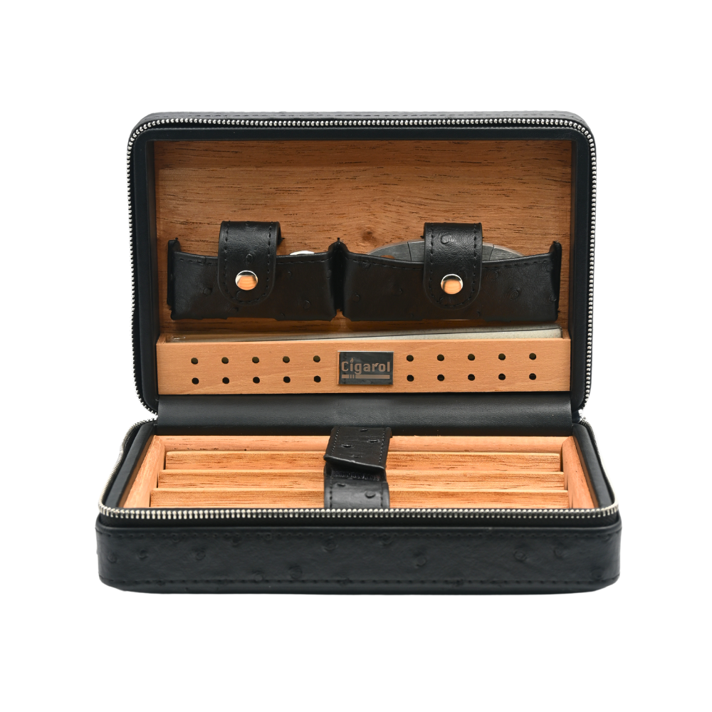 Wooden Leather Travel Humidor