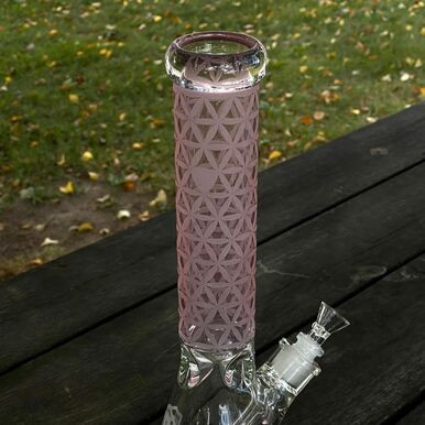 14" Insane Glass Pot Leaf Design Bong