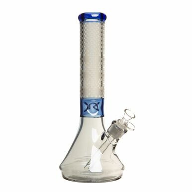 14" Proto Sandblasted Chrome Glass Bong