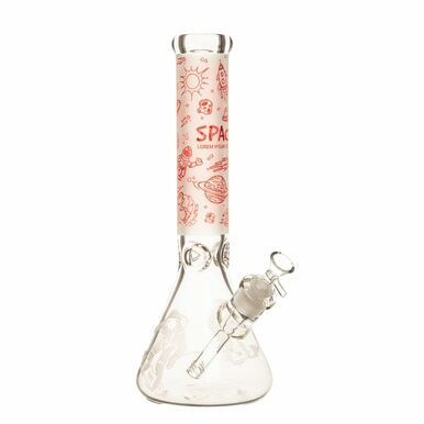14" Space Lorem Ipsum Glass Bong