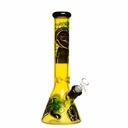 14" 7mm Nerd II Neon Chrome Glass Bong