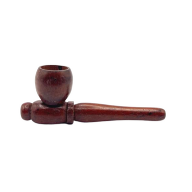 3" Dome Stem Wooden Hand Pipe - 10ct